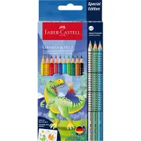 Faber-Castell Buntstifte - 13 st. - Grip Dino - - One Size - Buntstiftsets