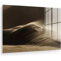 MuchoWow Glasschilderij 180x120 cm - Schilderij acrylglas - Woestijn - Zand - Natuur - Duin - Foto op glas - Muurdecoratie woonkamer - Wanddecoratie slaapkamer - Schilderijen