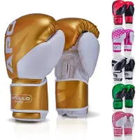 Apollo Bokshandschoenen, PU-Leer, Thaibokshandschoenen, Voor Bokszak, Training, Sparring, Fitness, MMA-Handschoenen, Kickbokshandschoenen, Bokshandschoenen Dames en Heren 12/14/16 oz