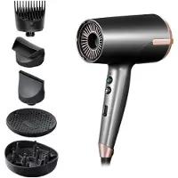 Remington Ionische Föhn [120 km/h Blaaskracht, Snel Drogen] ONE Dry & Style (5 Opzetstukken: Anti-Pluis, 2 Diffusers, Extra Brede Slanke Blaasmond & Kam, 8 warmtestanden en snelheden) D6078