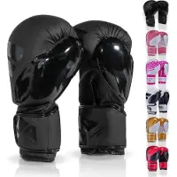 Apollo Bokshandschoenen, PU-Leer, Thaibokshandschoenen, Voor Bokszak, Training, Sparring, Fitness, MMA-Handschoenen, Kickbokshandschoenen, Bokshandschoenen Dames en Heren 12/14/16 oz