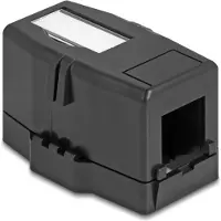 DeLOCK Uitvoerdoos met magnetische bodem | voor 1 Keystone module | zwart