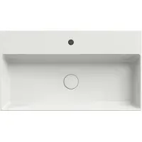 Xenz Dolce keramisch wastafelblad met 1 kraangat 80 (81x46) Wit mat