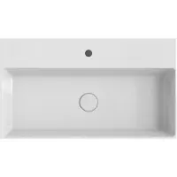 Xenz Dolce keramisch wastafelblad met 1 kraangat 80 (81x46) Wit glans