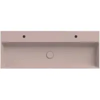 Xenz Dolce keramisch wastafelblad 120 met 2 kraangaten, rose mat