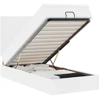 vidaXL Ottomaanse bed met matras 80x200cm kunstleer wit