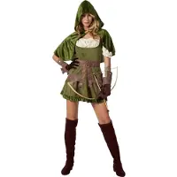 TecTake dressforfun - dameskostuum Robin Hood - Bewaker van het Bos - S - Verkleedkleding carnaval - Halloween - Verkleden - Feestkleding - Carnavalskleding - Feest - Partykleding
