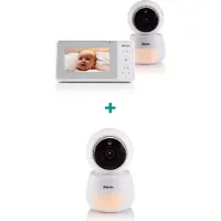 Alecto Babyfoon Bundel - Babyfoon met 2 Camera's - Core Collection - Beste Koop en Beste uit de Test - DVM2043 + DVM2043C - Wit