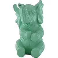House Vitamin Ornament elephant polyresin mintgreen 7x7x11cm