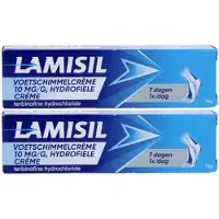 Lamisil 2x Voetschimmelcrème Terbinafinehydrochloride 10 mg/g 15 gr