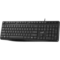 Genius KB-117S, Volledige grootte (100%), Bekabeld, USB, Zwart