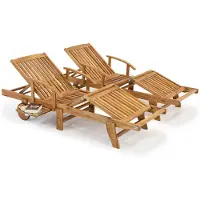 Garden Point Set van twee houten ligbedden Costa Rica