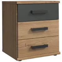 Wimex Ladenkast 3 laden eiken en grafietdecor l46 cm