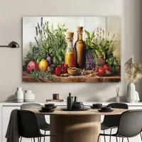 MuchoWow Glasschilderij 120x80 cm - Schilderij acrylglas - Stilleven - Kruiden - Specerijen - Fruit - Kleurrijk - Foto op glas - Muurdecoratie woonkamer - Wanddecoratie slaapkamer - Schilderijen