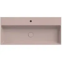 Xenz Dolce keramisch wastafelblad 100 met 1 kraangat, rose mat