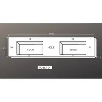 Xenz Solid Surface Blad 200x45 met 2 wastafels gecentreerd met 2 kraangaten, mat wit