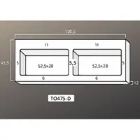 Xenz Solid Surface Blad 120x45 met 2 RO wastafels met 2 kraangaten, mat wit