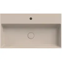 Xenz Dolce keramisch wastafelblad met 1 kraangat 80 (81x46) zand mat