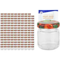 MamboCat 150-delige set van 53 ml Tot 43 fruitdecor potdeksels incl. Diamant Gelierzauber receptenboekje
