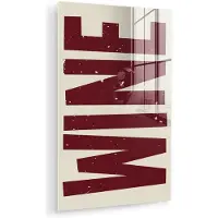 MuchoWow Glasschilderij 40x60 cm - Schilderij acrylglas - Wine - Red - Decoratie - Japandi - Foto op glas - Muurdecoratie woonkamer - Wanddecoratie slaapkamer - Schilderijen