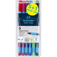 Schneider Slider 96081099 Balpen Kleurenassortiment 0,7 mm Extra breed Balpen 6 Stuks