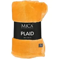 Mica Decorations Famke Fleece Plaid - L180 x B130 cm - Geel