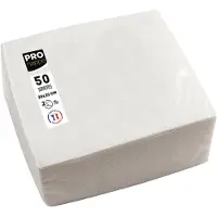 PROnappe Servetten 2-laags Crème 10 x 10 x 9,5 cm 50 Stuks