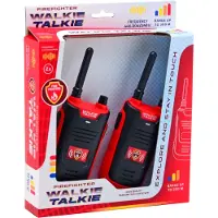 Johntoy Walkie Talkie Brandweer 300m Rood rood Kunststof Walkietalkie