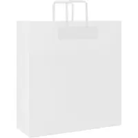 vidaXL Papieren zakken 250 st met hengsels 45x17x48 cm wit