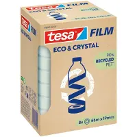 TESA Plakband ECO & CRYSTAL, transparant, 15 mm x 10 m