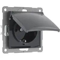 Q-Link S2 Contactdoos | 1-voudig | Randaarde | Antraciet - 66.083.44