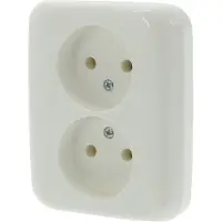 Busch Jaeger Busch-Jaeger SI Contactdoos | Inbouw | 2-voudig | Crème - 66.000.49