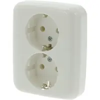 Busch-Jaeger Reflex Inbouw Stopcontact met Randaarde - 2-voudig - Polarwit
