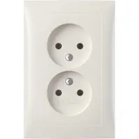 Berker S1 Inbouw wandcontactdoos (wcd) 2-voudig polar wit