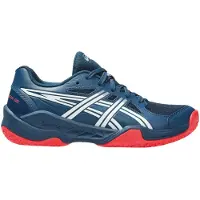 Asics 1074A044-401 POWERBREAK GS, uniseks zaalhockey schoenen, marineblauw/rood, maat 40