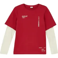 s.Oliver Shirt beige / rood / wit
