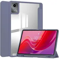 Lunso Geschikt voor Lenovo Tab M11 - Luxe Acrylic Tri-Fold Bookcase hoes - Lila