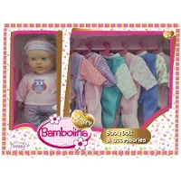 Dimian 30 cm Pop met Assortiment van 6 Kledingstukken
