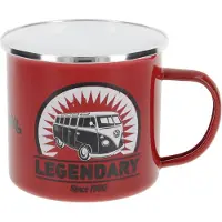 Brisa VW Collection - Volkswagen grote emaille koffie-thee-cappuccino-mok-Haferl mok voor Camping & Outdoor T1 Bulli Bus- motief (500 ml T1 Bulli Bus- motief/ kleurrijk)