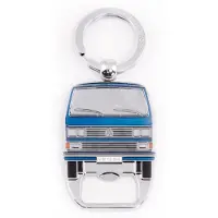 Brisa VW Collection - Volkswagen sleutelhanger accessoire sleutelhanger met bierflesopener in T3 Bulli Bus design (wit)