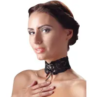 Erotic Treasure Zwarte choker van kant
