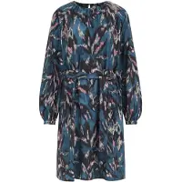 We fashion Jurk crème / cyaan blauw / antraciet / oudroze