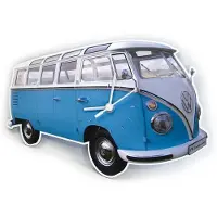 Brisa Wandklok Volkswagen T1 bus Bulli - Kleur - Blauw
