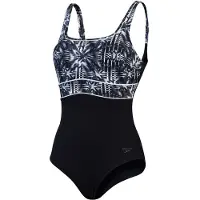 Speedo Shaping Contoureclipse Printed Swimsuit Zwart,Grijs UK 36 Vrouw