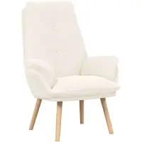 vidaXL Fauteuil Crème 69 x 74 x 93 cm Sherpa Stof