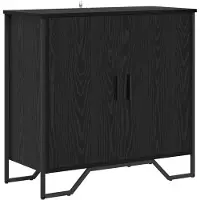 vidaXL Dressoir Zwart Eiken 78 x 35 x 74.5 cm