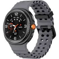 Strap-it Ocean siliconen bandje met gespsluiting geschikt voor Samsung Galaxy Watch 9 (40/44mm) / Watch 8 (40/44mm) / 8 Classic (46mm) - donkergrijs