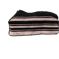 Kentucky Horsewear Horsewear - Zweetdeken fleece 'heavy' stripes bruin/beige 140-6'3