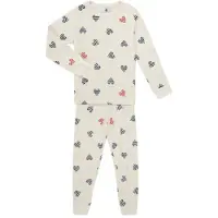 Petit Bateau Katoenen kinderpyjama met lange mouw en hartjesprint