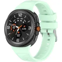 Strap-it Siliconen 'Diamond' bandje met gespsluiting geschikt voor Samsung Galaxy Watch 9 (40/44mm) / Watch 8 (40/44mm) / 8 Classic (46mm) - mint groen